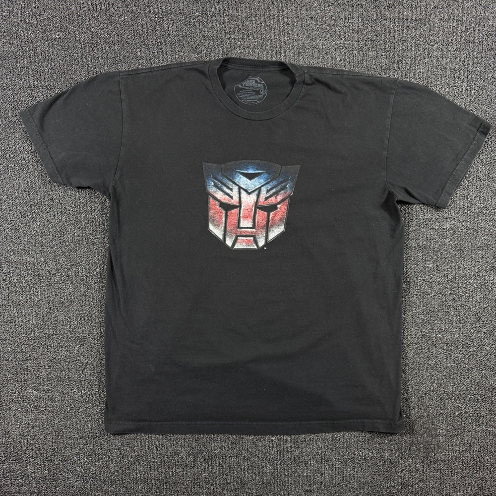 Transformers 2007 Hasbro‎ Autobot Shield Graphic Tee Men's XL Black Movie Promo